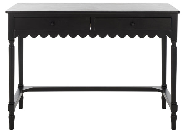 Safavieh Haven 2-drawer Wood Desk - Elevate Your Home Office With Style, Functionality, And Natural Elegance Matte Black , Wood Dsk5715b