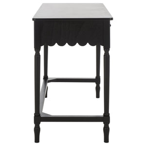 Safavieh Haven 2-drawer Wood Desk - Elevate Your Home Office With Style, Functionality, And Natural Elegance Matte Black , Wood Dsk5715b