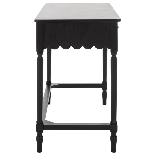 Safavieh Haven 2-drawer Wood Desk - Elevate Your Home Office With Style, Functionality, And Natural Elegance Matte Black , Wood Dsk5715b