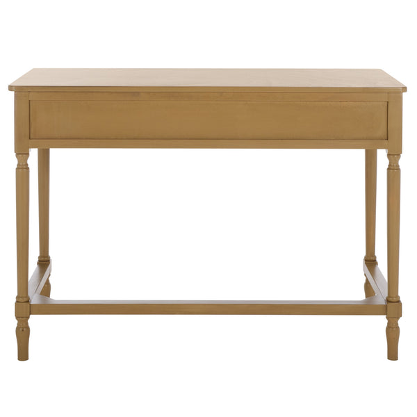 Safavieh Haven 2-drawer Wood Desk - Elevate Your Home Office With Style, Functionality, And Natural Elegance Desert Brown Wood Dsk5715c