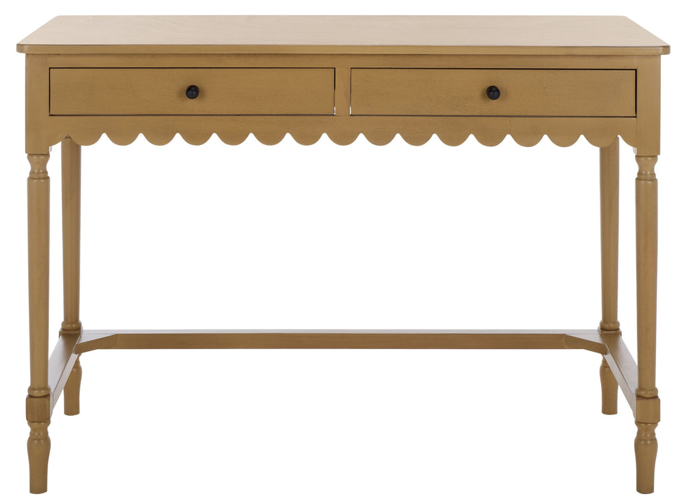 Safavieh Haven 2-drawer Wood Desk - Elevate Your Home Office With Style, Functionality, And Natural Elegance Desert Brown Wood Dsk5715c