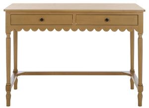 Safavieh Haven 2-drawer Wood Desk - Elevate Your Home Office With Style, Functionality, And Natural Elegance Desert Brown Wood Dsk5715c