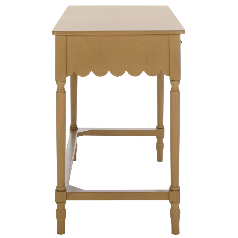 Safavieh Haven 2-drawer Wood Desk - Elevate Your Home Office With Style, Functionality, And Natural Elegance Desert Brown Wood Dsk5715c