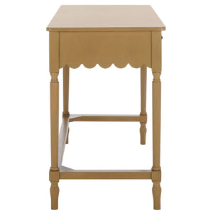 Safavieh Haven 2-drawer Wood Desk - Elevate Your Home Office With Style, Functionality, And Natural Elegance Desert Brown Wood Dsk5715c