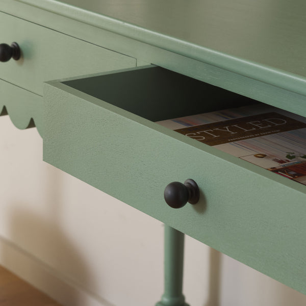 Safavieh Haven 2-drawer Wood Desk - Elevate Your Home Office With Style, Functionality, And Natural Elegance Sage Green Wood Dsk5715d