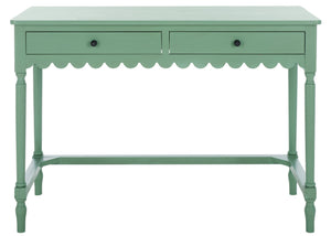 Safavieh Haven 2-drawer Wood Desk - Elevate Your Home Office With Style, Functionality, And Natural Elegance Sage Green Wood Dsk5715d