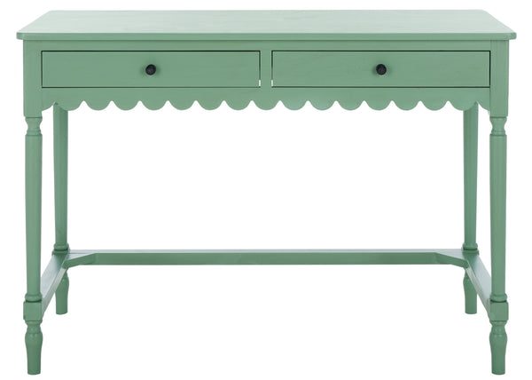 Safavieh Haven 2-drawer Wood Desk - Elevate Your Home Office With Style, Functionality, And Natural Elegance Sage Green Wood Dsk5715d