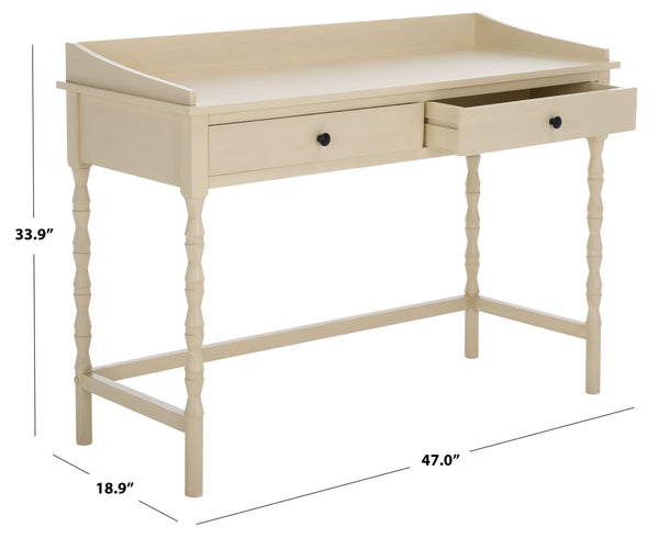 Safavieh Astaroth Desk - Contemporary Workspace Solution For Home Offices, Stylish Design, Enhanced Productivity Sand Pine Wood,Mdf Dsk5716a