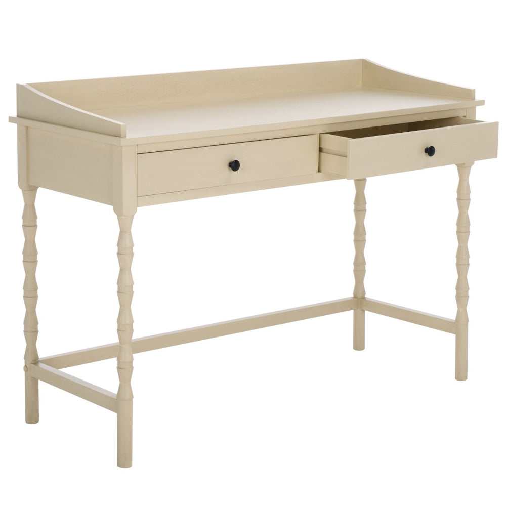 Safavieh Astaroth Desk - Elegant Minimalist Workspace Solution For Compact Rooms & Modern Home Offices Sand DSK5716A