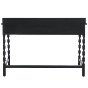 Safavieh Astaroth Desk - Contemporary Workspace Solution For Home Offices, Stylish Design, Enhanced Productivity Matte Black , Pine Wood,Mdf Dsk5716b