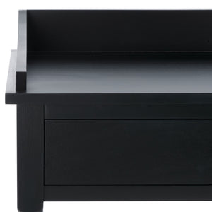 Safavieh Astaroth Desk - Contemporary Workspace Solution For Home Offices, Stylish Design, Enhanced Productivity Matte Black , Pine Wood,Mdf Dsk5716b