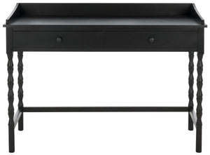 Safavieh Astaroth Desk - Contemporary Workspace Solution For Home Offices, Stylish Design, Enhanced Productivity Matte Black , Pine Wood,Mdf Dsk5716b