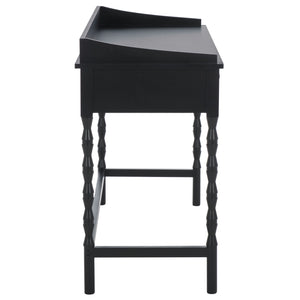 Safavieh Astaroth Desk - Contemporary Workspace Solution For Home Offices, Stylish Design, Enhanced Productivity Matte Black , Pine Wood,Mdf Dsk5716b