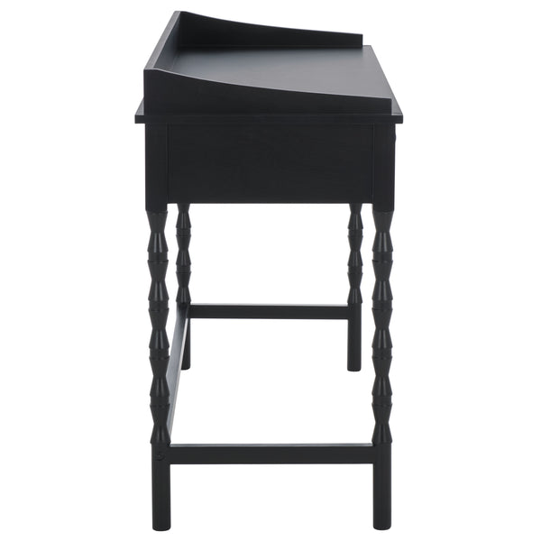 Safavieh Astaroth Desk - Contemporary Workspace Solution For Home Offices, Stylish Design, Enhanced Productivity Matte Black , Pine Wood,Mdf Dsk5716b