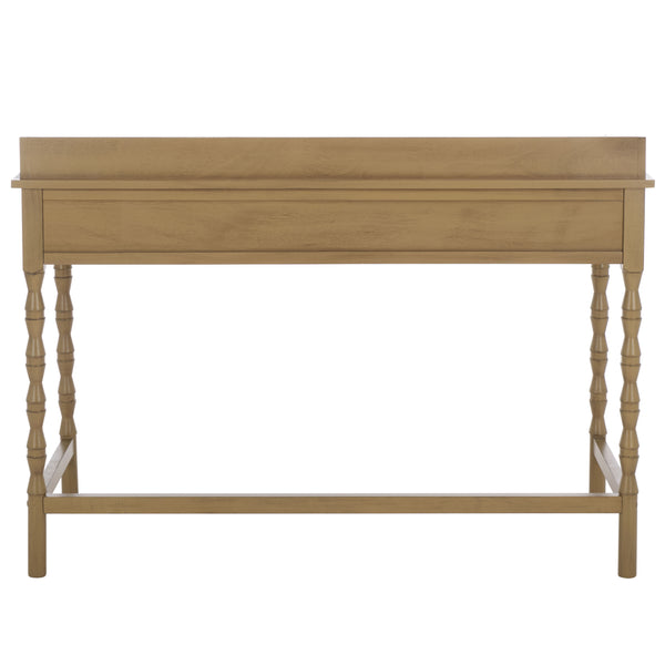 Safavieh Astaroth Desk - Contemporary Workspace Solution For Home Offices, Stylish Design, Enhanced Productivity Desert Brown Pine Wood,Mdf Dsk5716c