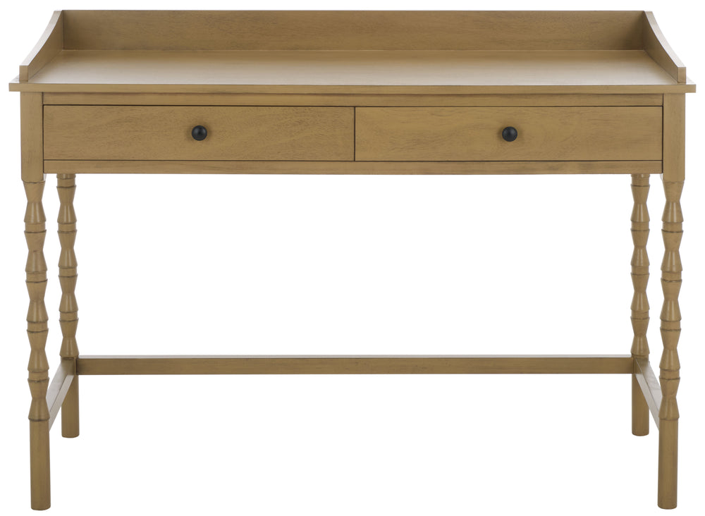 Safavieh Astaroth Desk - Contemporary Workspace Solution For Home Offices, Stylish Design, Enhanced Productivity Desert Brown Pine Wood,Mdf Dsk5716c