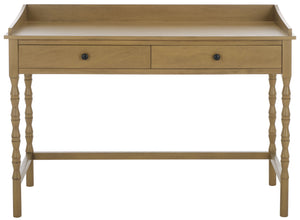 Safavieh Astaroth Desk - Contemporary Workspace Solution For Home Offices, Stylish Design, Enhanced Productivity Desert Brown Pine Wood,Mdf Dsk5716c