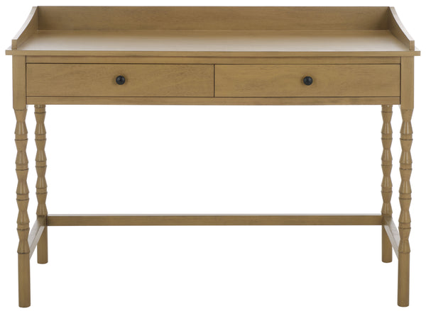 Safavieh Astaroth Desk - Contemporary Workspace Solution For Home Offices, Stylish Design, Enhanced Productivity Desert Brown Pine Wood,Mdf Dsk5716c