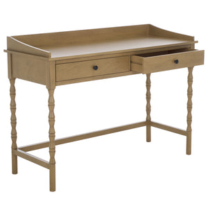 Safavieh Astaroth Desk - Contemporary Workspace Solution For Home Offices, Stylish Design, Enhanced Productivity Desert Brown Pine Wood,Mdf Dsk5716c