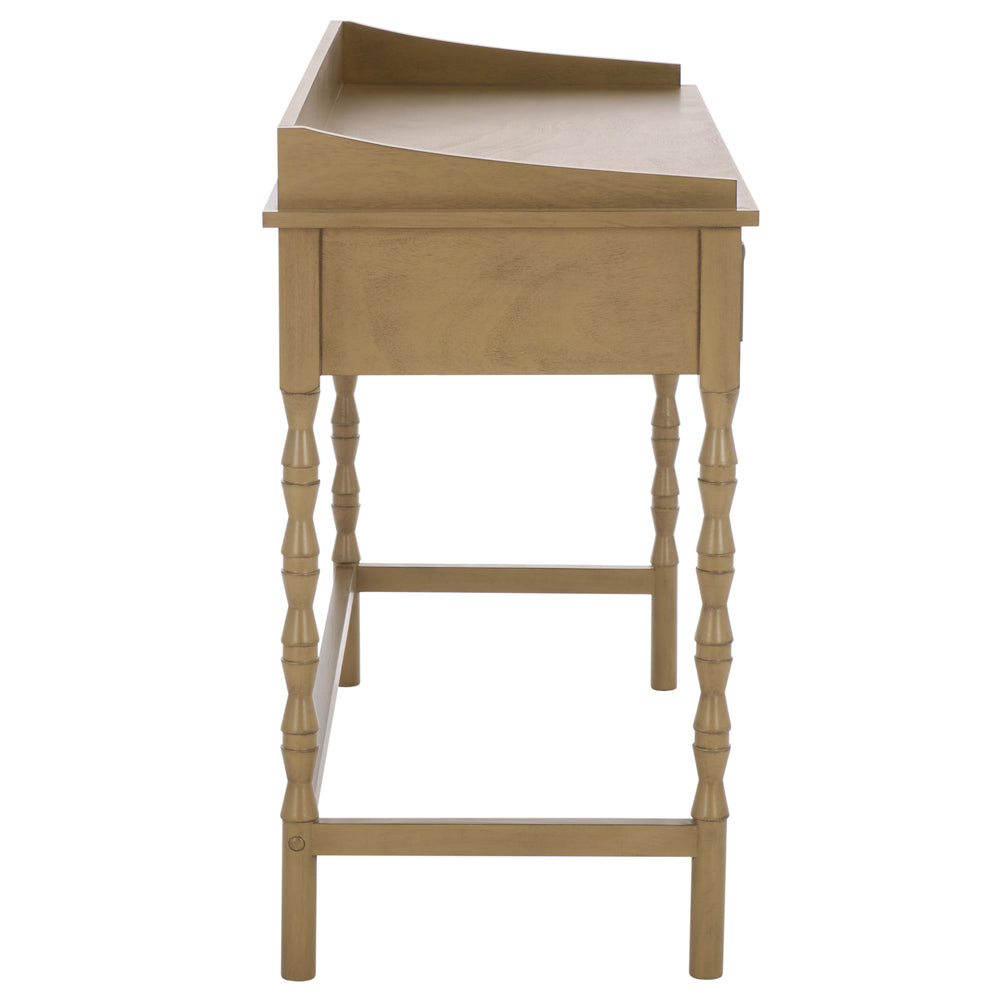 Safavieh Astaroth Desk - Contemporary Workspace Solution For Home Offices, Stylish Design, Enhanced Productivity Desert Brown Pine Wood,Mdf Dsk5716c