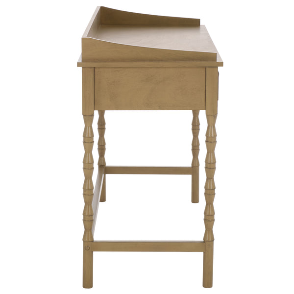 Safavieh Astaroth Desk - Contemporary Workspace Solution For Home Offices, Stylish Design, Enhanced Productivity Desert Brown Pine Wood,Mdf Dsk5716c