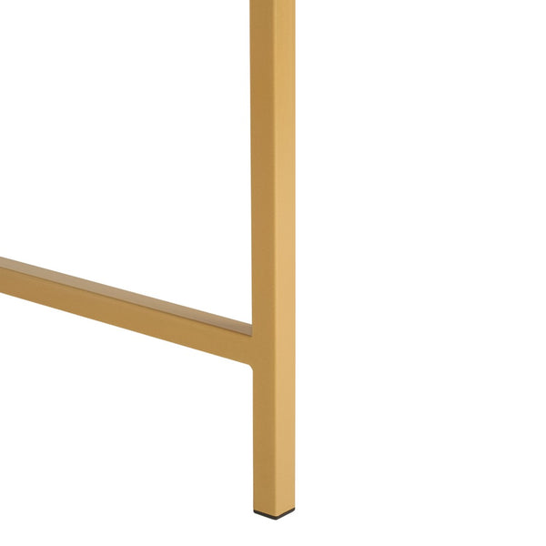 Safavieh Nova Glossy Navy Wooden Desk With Gold Legs - Modern Glam Home Office Furniture For Stylish Workspaces DSK5800C