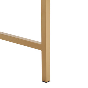 Safavieh Viv Glamorous Wooden Desk - Modern High-Gloss Finish For Stylish Home Office & Compact Spaces Light Grey / Gold Leg DSK5801C