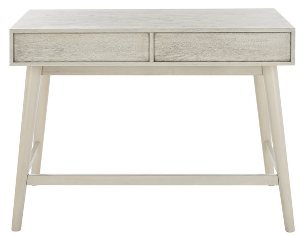 Safavieh Scully 3 Drawer Desk - Stylish Mid-Century And French Farmhouse Blend For Organized Home Office Spaces White Wash DSK6401A
