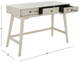 Safavieh Scully 3 Drawer Desk XII23 White Wash  Wood DSK6401A