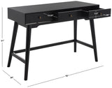 Safavieh Scully 3 Drawer Desk XII23 Black Wood DSK6401B