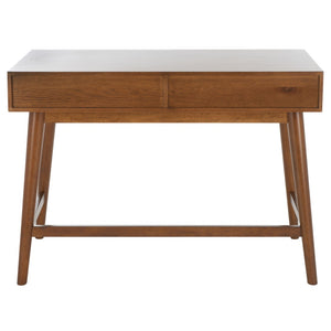 Safavieh Scully 3 Drawer Desk - Stylish Mid-Century And French Farmhouse Blend For Organized Home Office Spaces Oak DSK6401C