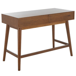 Safavieh Scully 3 Drawer Desk - Stylish Mid-Century And French Farmhouse Blend For Organized Home Office Spaces Oak DSK6401C