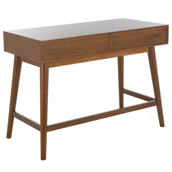 Safavieh Scully 3 Drawer Desk - Stylish Mid-Century And French Farmhouse Blend For Organized Home Office Spaces Oak DSK6401C