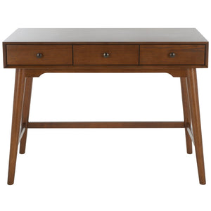 Safavieh Scully 3 Drawer Desk - Stylish Mid-Century And French Farmhouse Blend For Organized Home Office Spaces Oak DSK6401C