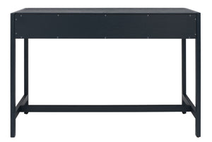 Safavieh Esther Modern 2-Drawer Desk - Spacious Work Surface & Elegant Design For Home Office Or Study Nook Navy DSK9200A