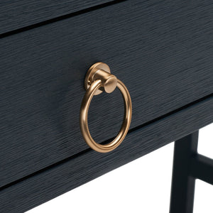 Safavieh Esther Modern 2-Drawer Desk - Spacious Work Surface & Elegant Design For Home Office Or Study Nook Navy DSK9200A