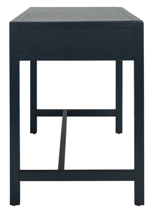 Safavieh Esther Modern 2-Drawer Desk - Spacious Work Surface & Elegant Design For Home Office Or Study Nook Navy DSK9200A