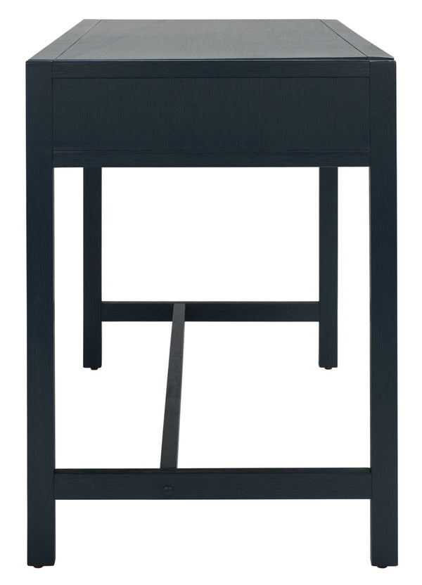 Safavieh Esther Modern 2-Drawer Desk - Spacious Work Surface & Elegant Design For Home Office Or Study Nook Navy DSK9200A