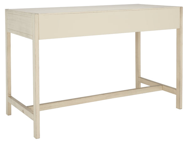 Safavieh Esther Modern 2-Drawer Desk - Spacious Work Surface & Elegant Design For Home Office Or Study Nook Antique White DSK9200B