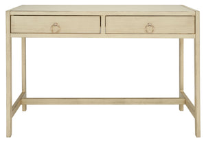 Safavieh Esther Modern 2-Drawer Desk - Spacious Work Surface & Elegant Design For Home Office Or Study Nook Antique White DSK9200B
