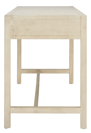 Safavieh Esther Modern 2-Drawer Desk - Spacious Work Surface & Elegant Design For Home Office Or Study Nook Antique White DSK9200B