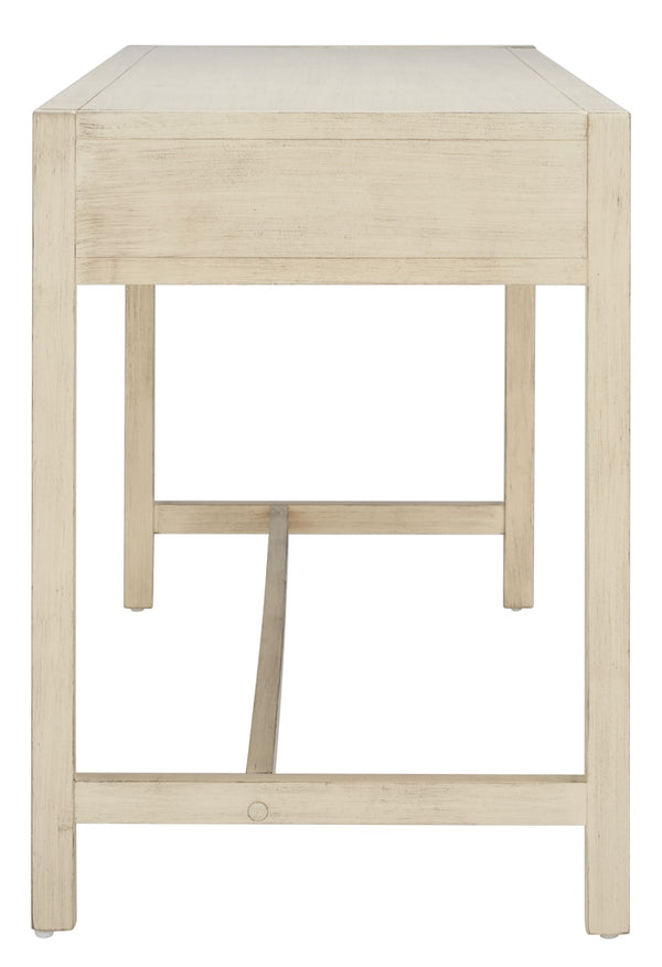 Safavieh Esther Modern 2-Drawer Desk - Spacious Work Surface & Elegant Design For Home Office Or Study Nook Antique White DSK9200B