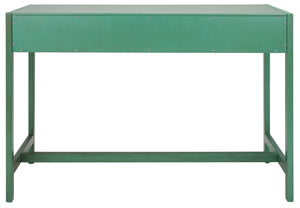 Safavieh Esther Modern 2-Drawer Desk - Spacious Work Surface & Elegant Design For Home Office Or Study Nook Turquoise DSK9200C