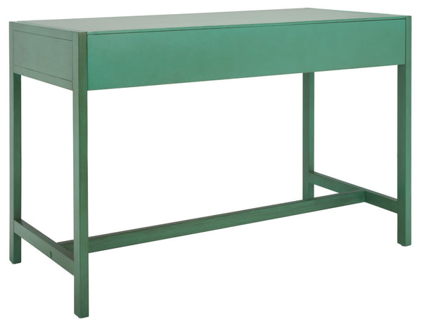 Safavieh Esther Modern 2-Drawer Desk - Spacious Work Surface & Elegant Design For Home Office Or Study Nook Turquoise DSK9200C