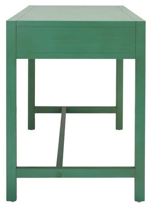 Safavieh Esther Modern 2-Drawer Desk - Spacious Work Surface & Elegant Design For Home Office Or Study Nook Turquoise DSK9200C