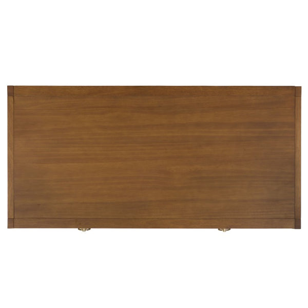 Safavieh Esther Two Drawer Writing Desk with Walnut Finish for Modern Home Office Use Walnut DSK9200E