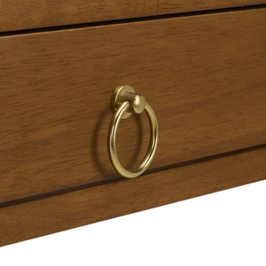 Safavieh Esther Two Drawer Writing Desk with Walnut Finish for Modern Home Office Use Walnut DSK9200E