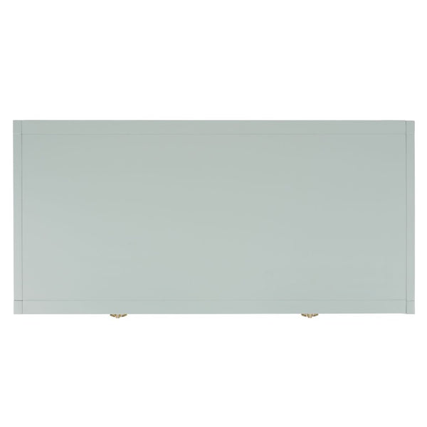 Safavieh Esther Two Drawer Writing Desk with Walnut Finish for Modern Home Office Use Light Blue DSK9200F