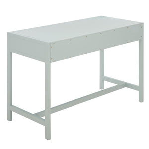 Safavieh Esther Two Drawer Writing Desk with Walnut Finish for Modern Home Office Use Light Blue DSK9200F