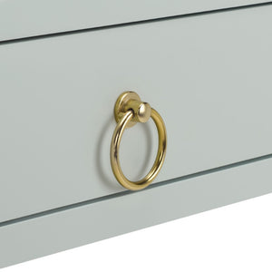 Safavieh Esther Two Drawer Writing Desk with Walnut Finish for Modern Home Office Use Light Blue DSK9200F